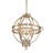 Lemuria 3 Light Geometric Globe in Silver