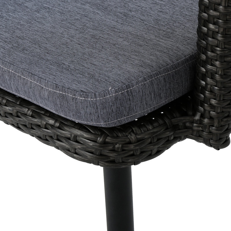 2 chaises de chasse d'extérieur - PE et fer gris, coussin de siège imperméable 2 pièces,