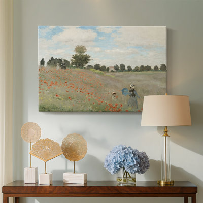 Claude Monet "Poppies at Argenteuil (Les Coquelicots)" - Museum Quality Gallery Wrapped Canvas Wall Art