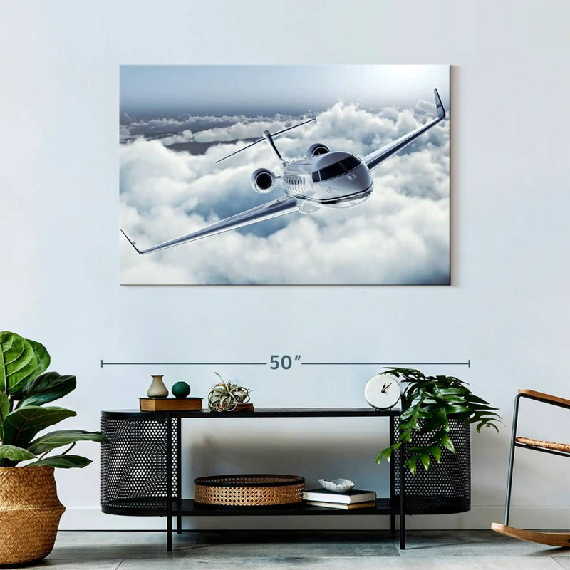 Mehar Flying Luxury Private Jet, 30" H x 45" W