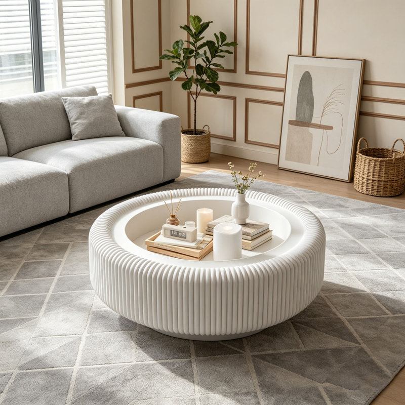 Table basse 31,5 po, Blanc