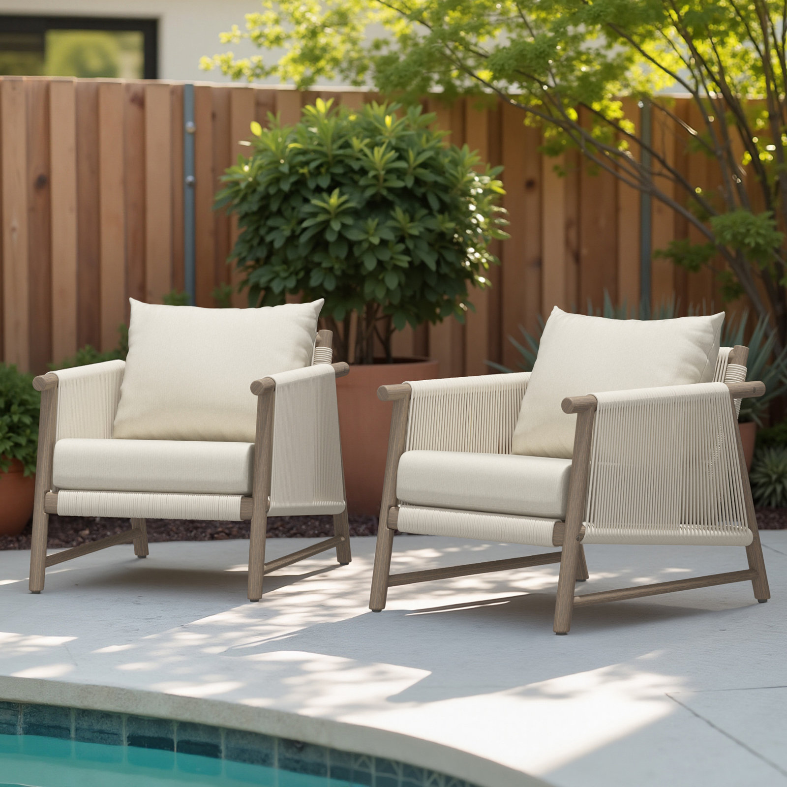 Naomie Acacia Patio Lounge Chair