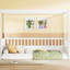 Structure de lit simple - construction, avec auvent en bois d'instructions d'assemblage facile et confortable, finition blanche