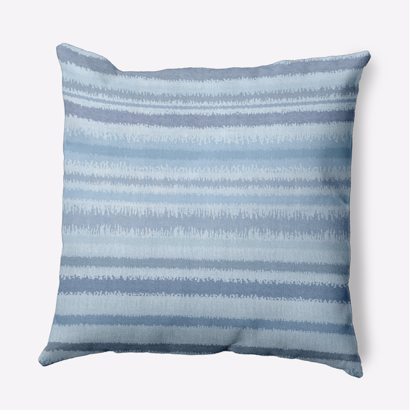 Housse de coussin carrée Raya de agua, Bleu pâle, H 18 po x l 18 po