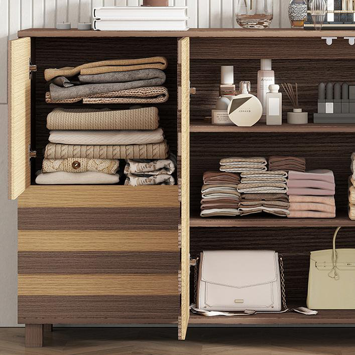 Buffet de 55 po avec tablettes réglables, Marron clair