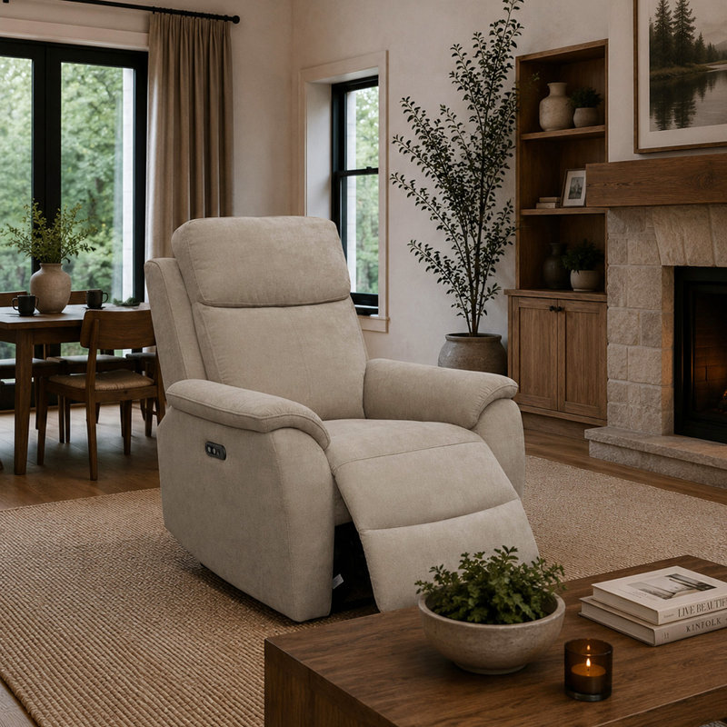  Richmond Power Recliner, Natural, 1 Seater
