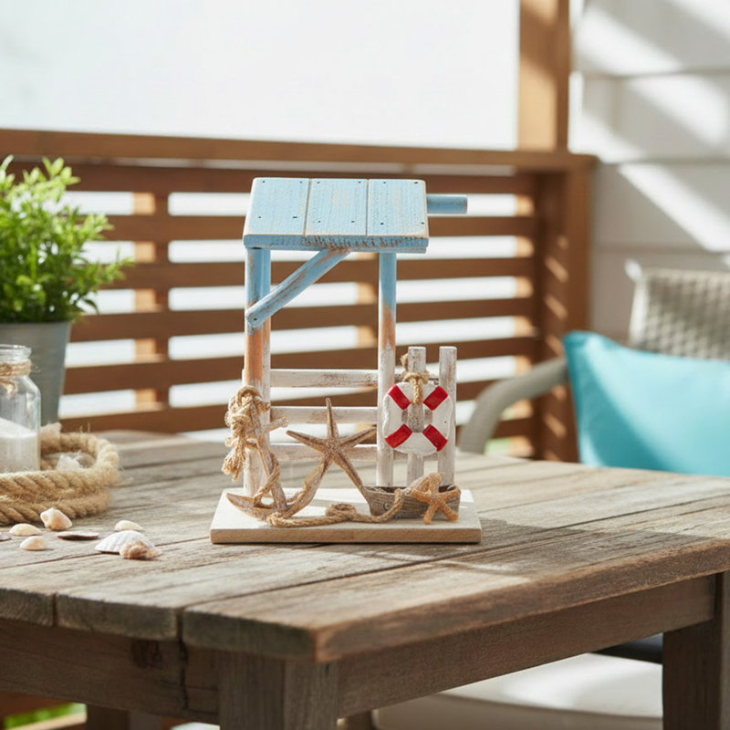 Décor de remise en bois Haight Blue Coastal