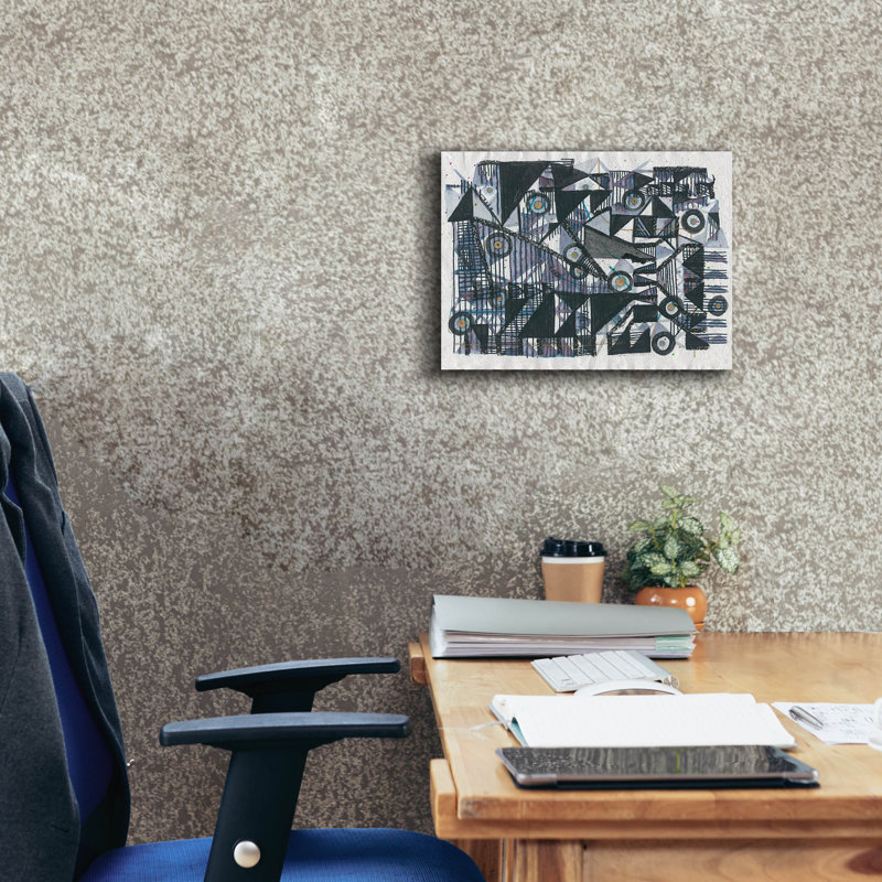 Toile épique Graffiti «Circles & Triangles» par Lori Arbel, 16 po x 12 po, H 12 po x l 16 po