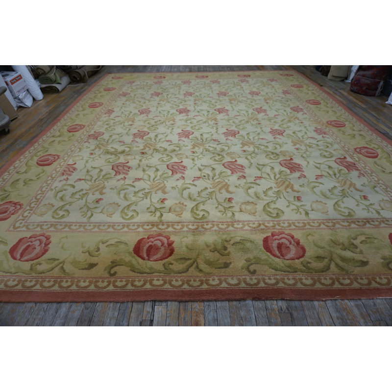 Antique Large Spanish Carpet Europe Knotted Rug