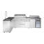 Îlot de cuisine extérieur 95,8 pouces 6 + 1 brûleur barbecue au gaz propane 95 500 BTU acier inoxydable 304 couleur argent avec CSA, certification ETL + évier + réfrigérateur + table de bar