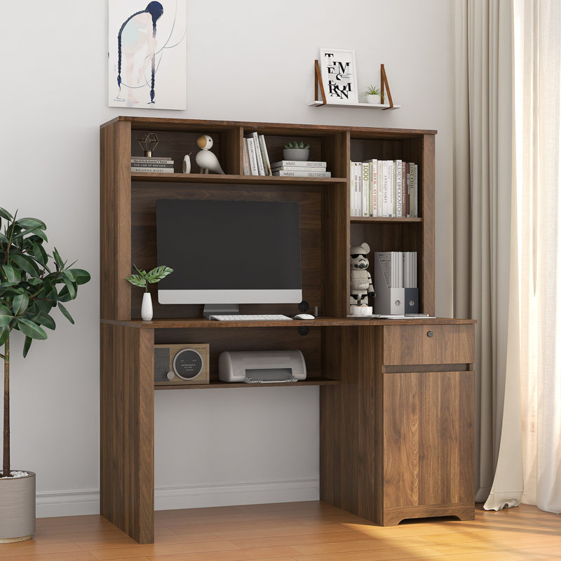 Computer Desk with Hutch & Bookshelf