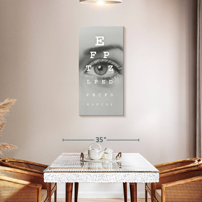 Eye Test Chart, 42" H x 21" W