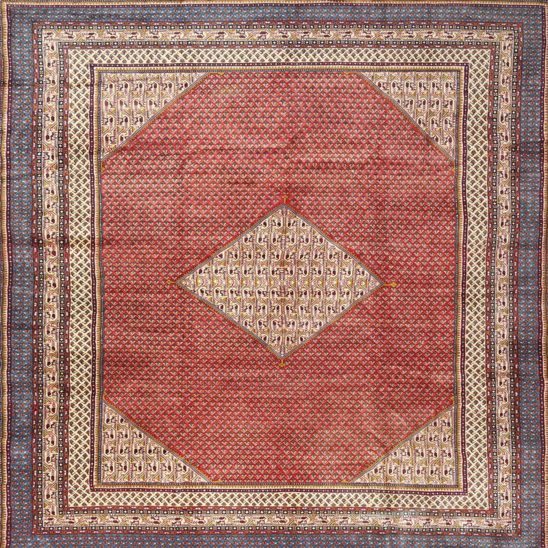 Tapis traditionnel 100% lavable à la machine 4395, Carré 5 pi