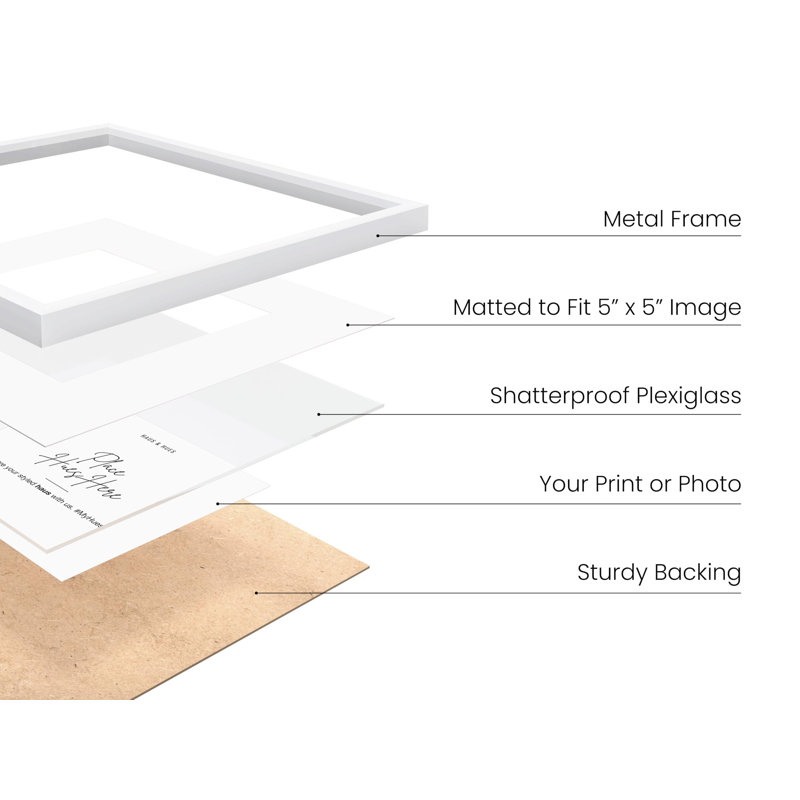 10x10 White Aluminum Wall-Mounted Poster Frame Set