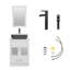 Ensemble de meuble-lavabo simple 24 po avec miroir Andrais-694830699-694830696