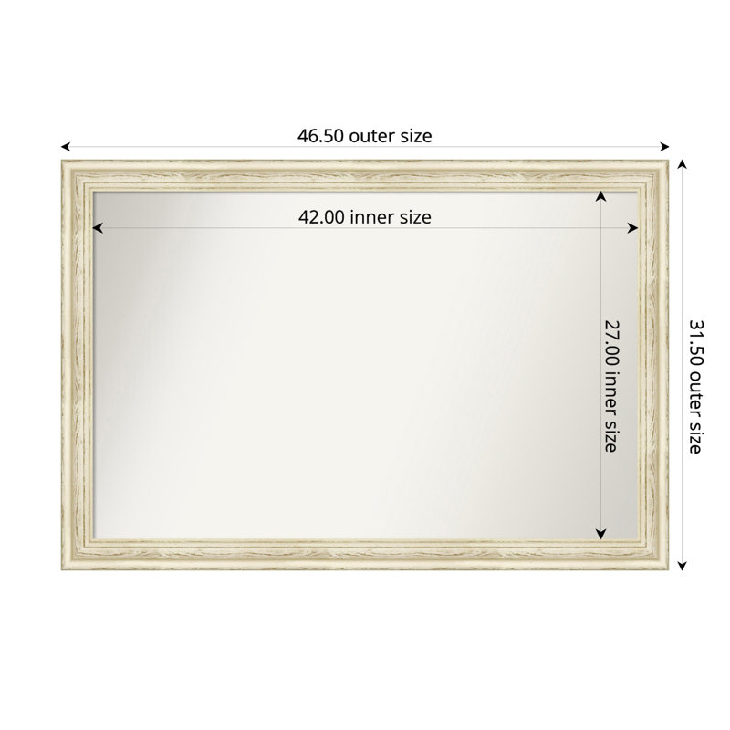 Miroir mural pour salle de bain Country, Rectangle, H 31,5 po x l 46,5 po