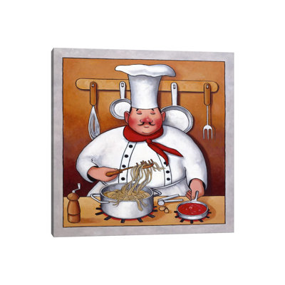 Chef 4 1 Piece Wrapped Canvas Wall Art