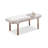 White Velvet Upholstered Silver Stainless Steel Bench-572854061