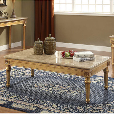 Apollonio Rectangular Coffee Table in Antique Gold