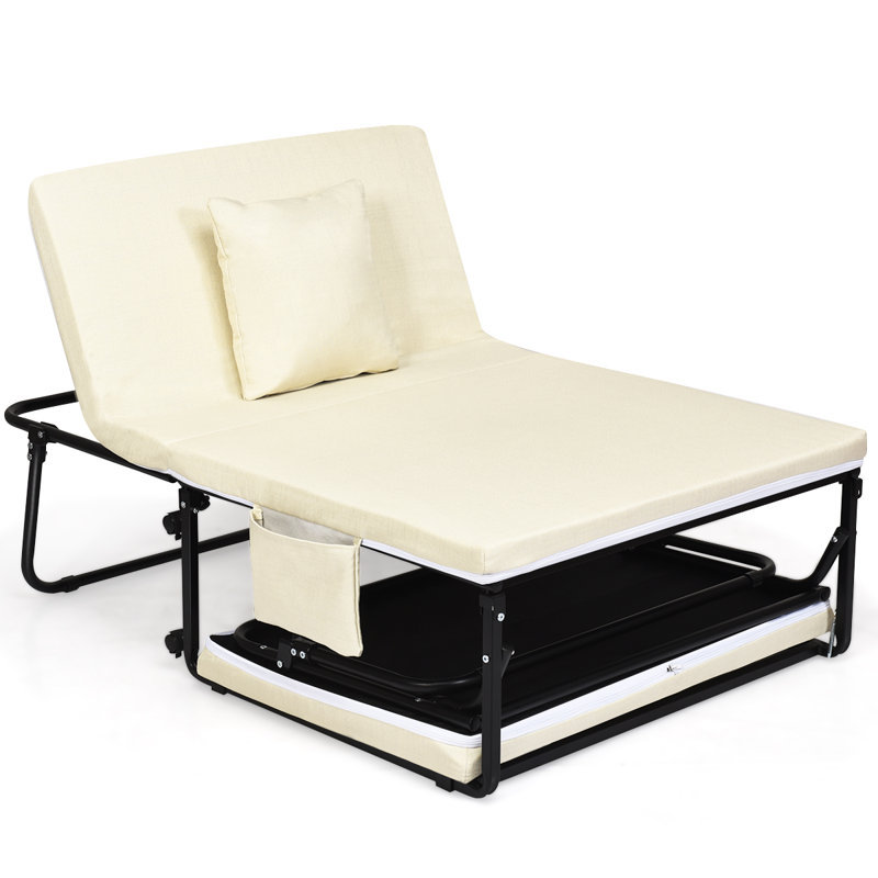Arletha Twin 196cm Upholstered Futon And Mattress