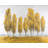 Gray Braided Polyester Placemat - Seven Abstract Yellow Trees