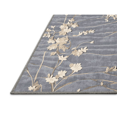 Machine Washable Gray Area Rug