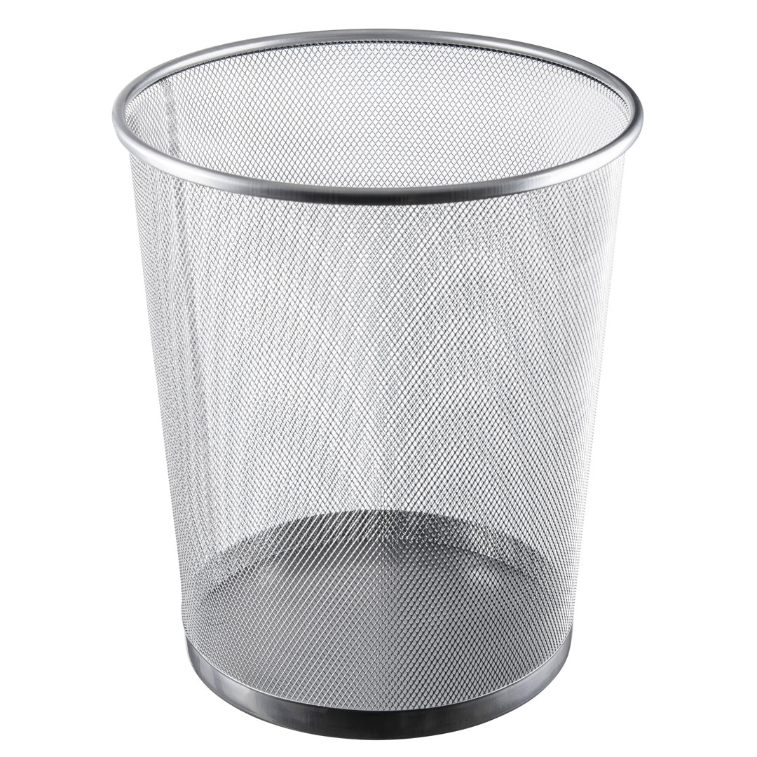 Steel Open Waste Basket - 4.75 Gallons (Set of 2) YBM Home