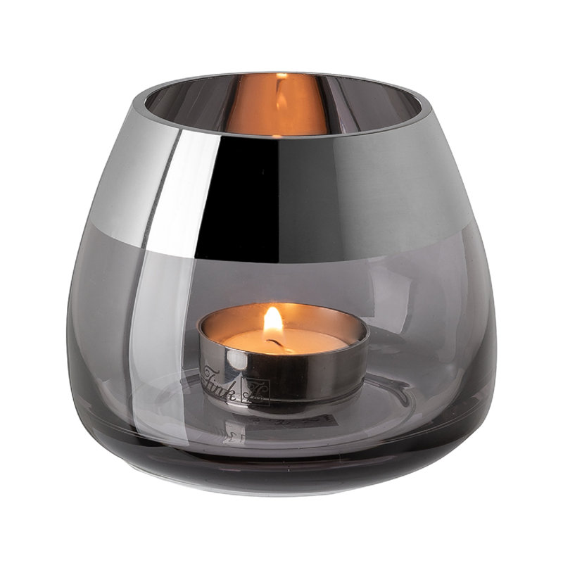 Petit support à bougie Bella, H 3,54 po x l 4,33 po x P 4,33 po, Noir