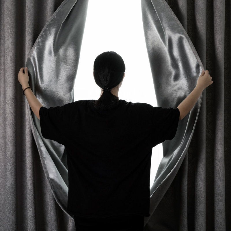 Dolohov Blackout Curtain Pair, 167 x 137cm, Silver