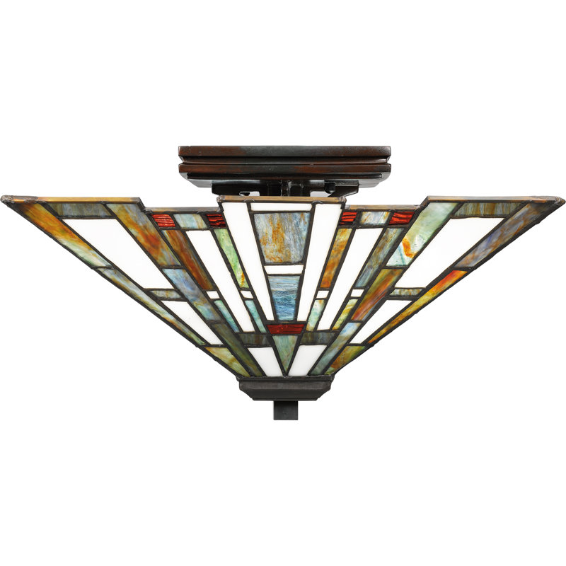 LosPalmos Glass Semi Flush Mount