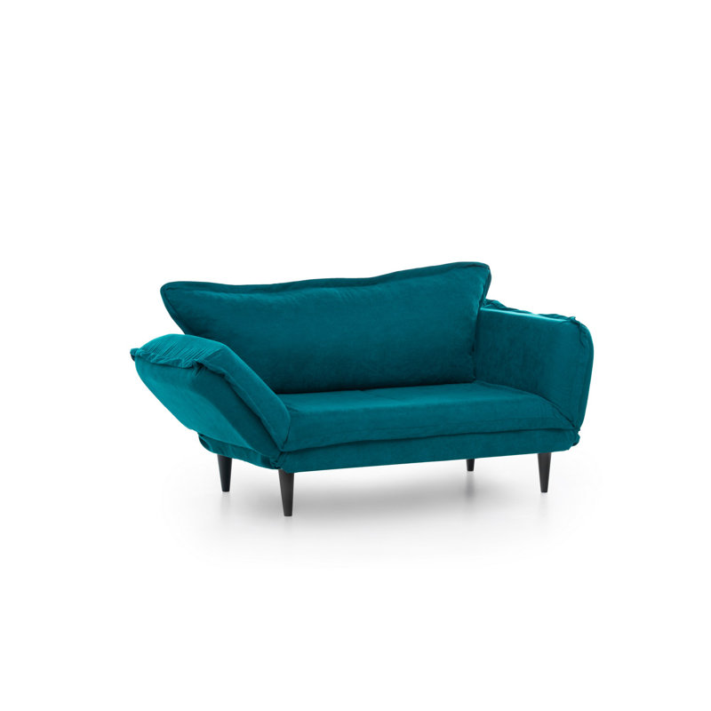 Frankie 78.74" Flared Arm Sleeper, Petrol Green