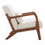 Fauteuil d'appoint rembourré moderne avec dossier pour la chambre à coucher ou le coin lecture