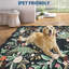 Tapis festonné à motif festonné de paon à motif floral de 5 x 7 po pour le salon et la chambre à coucher Tapis antidérapant pour la salle à manger-400940477-400940478