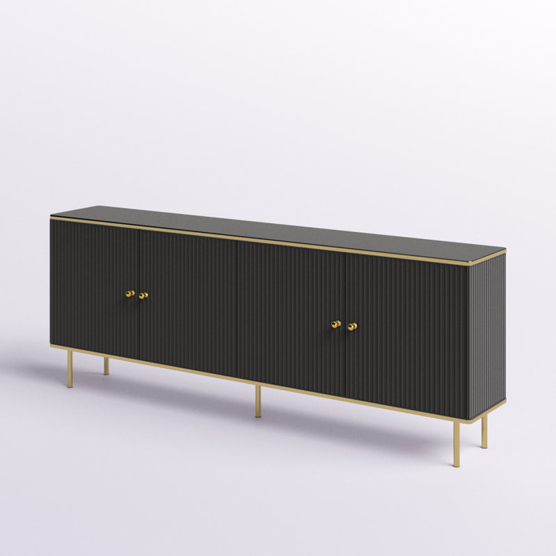 Woking 71.7" Sideboard with Matte Finish, Black