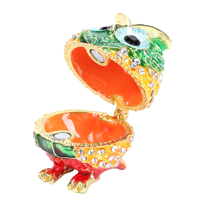 Figurine hibou bibelot boîte à bijoux animaux pour bagues en boucles d'oreilles
