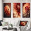 «Orange Dahlia Flower», 3 pièces sur toile-891489298-891489299