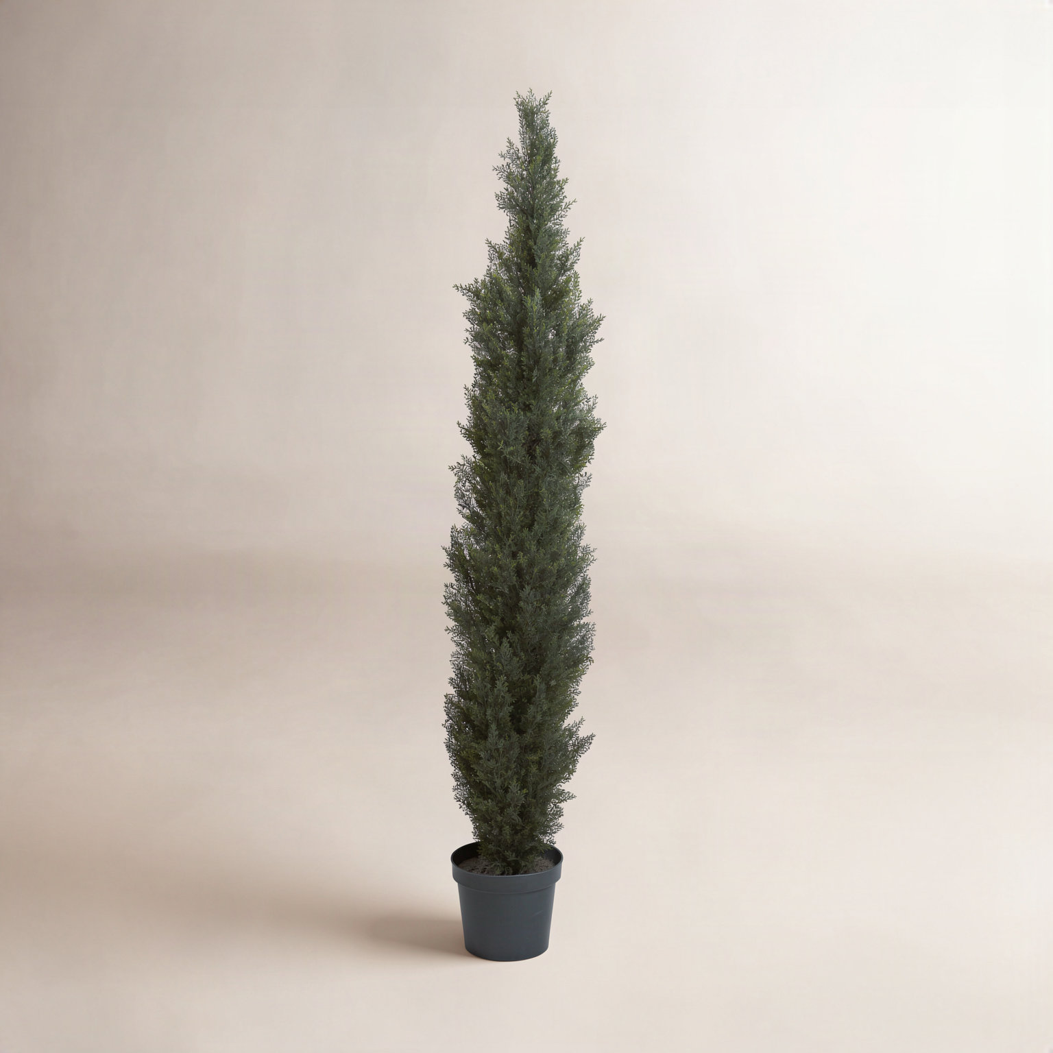 Faux Cedar Tree in Planter, 84" H x 26" W x 26" D
