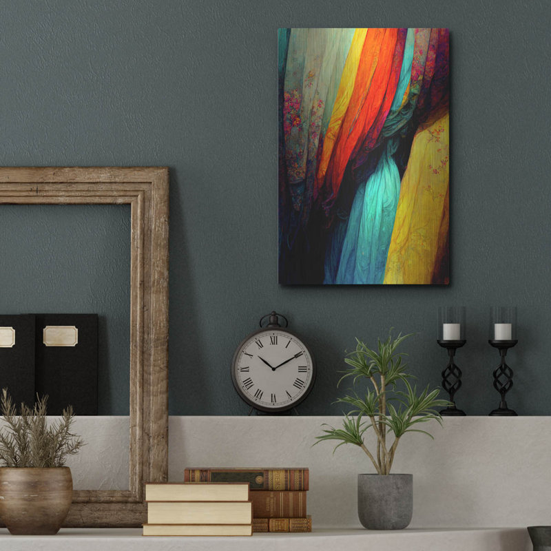 «Silk Drapes» par Romantz Art, Wrought Studio ™, art mural en métal, H 16 po x l 12 po