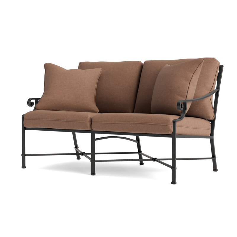 Venetian Outdoor 2 - Seat Loveseat, Fusion Clay, Textured Pewter