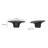 Paisely Oval Concrete Outdoor Coffee Table , 47 " W 23.6 " D-740447392