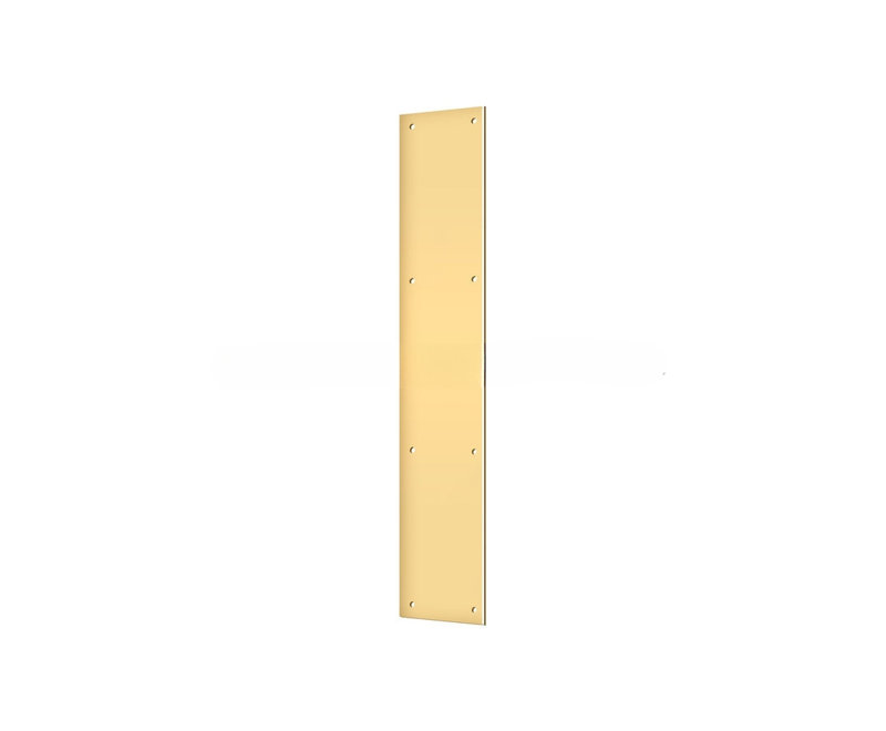 Deltana PP3520CR003 Push Plate 3-1/2" x 20"; Lifetime Brass Finish, PVD Polished Brass