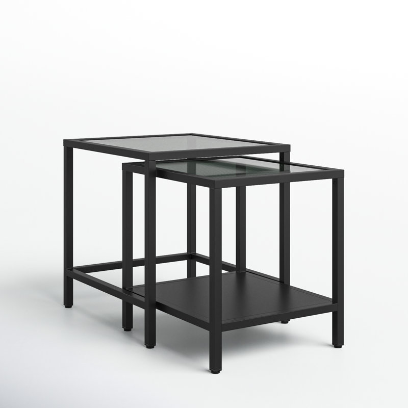 Lurie Glass Nesting End Table
