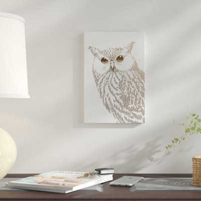 «The Intellectual Owl II» par Paula Belle Flores, reproduction sur toile