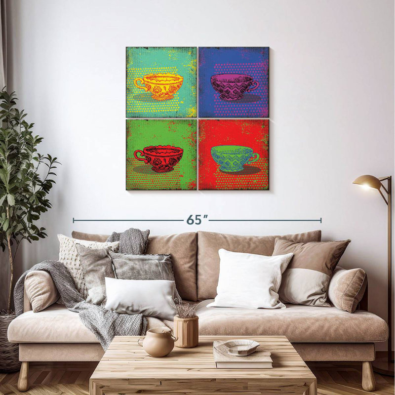 Yarlin Halftone Tea Cups, 38" H x 38" W