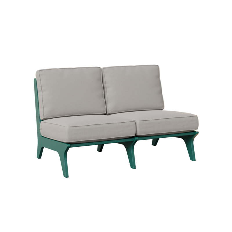 Causeuse et coussins Hartley, Gateway Mist, Matte Black