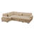 U-Shaped Sectional Modular Corduroy Sleeper Sofa With Pull Out Bed&Storage Ottoman-1812515283