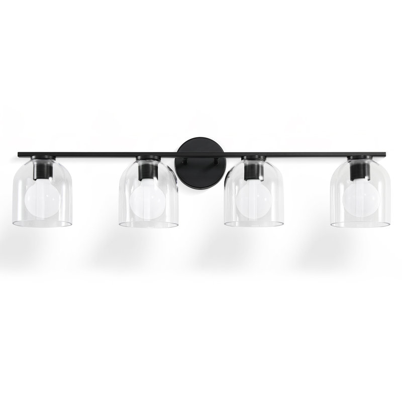 4 - Light Dimmable Vanity Light, Matte Black