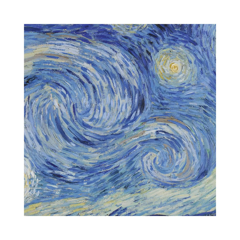 The Starry Night, June 1889 by Vincent Van Gogh - Wrapped Canvas Painting, 30.48 cm H x 30.48 cm W