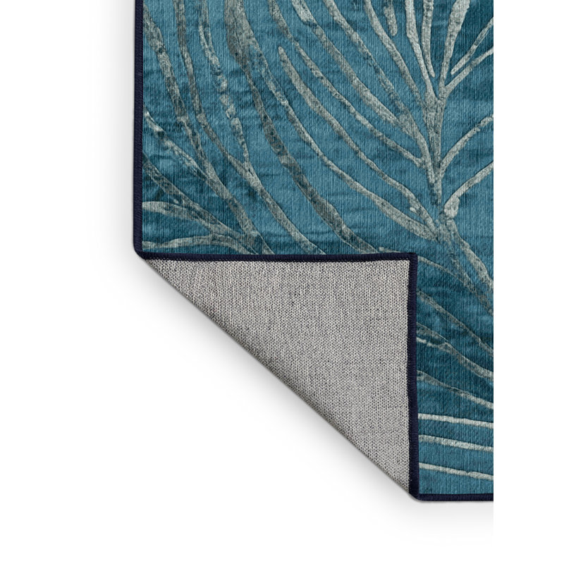 Machine Washable Gray Area Rug, Runner 2' x 4'