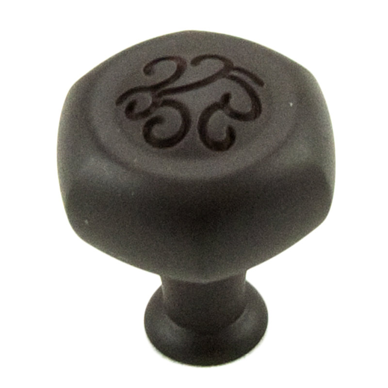 Palermo 1 3/8" Length Geometric Knob, Oil Rubbed Bronze